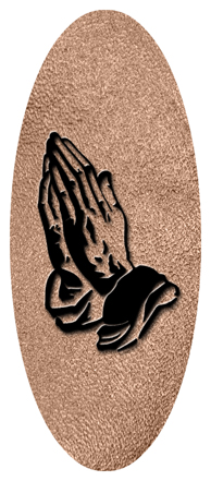 Black Praying Hands Shimmer Bronze
